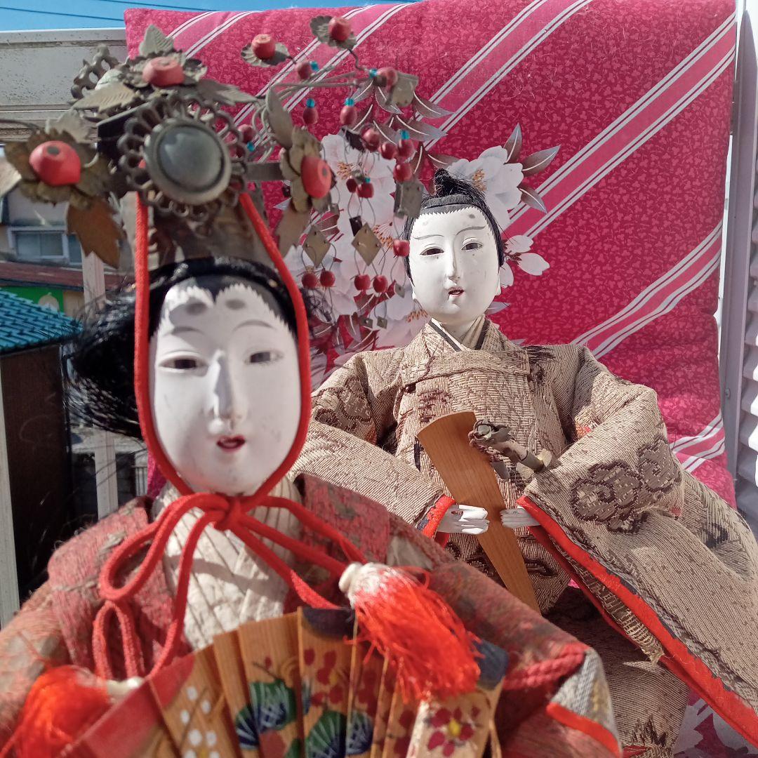 アンティーク １００年　古今雛 明治〜大正期　親王飾り時代大型お雛様