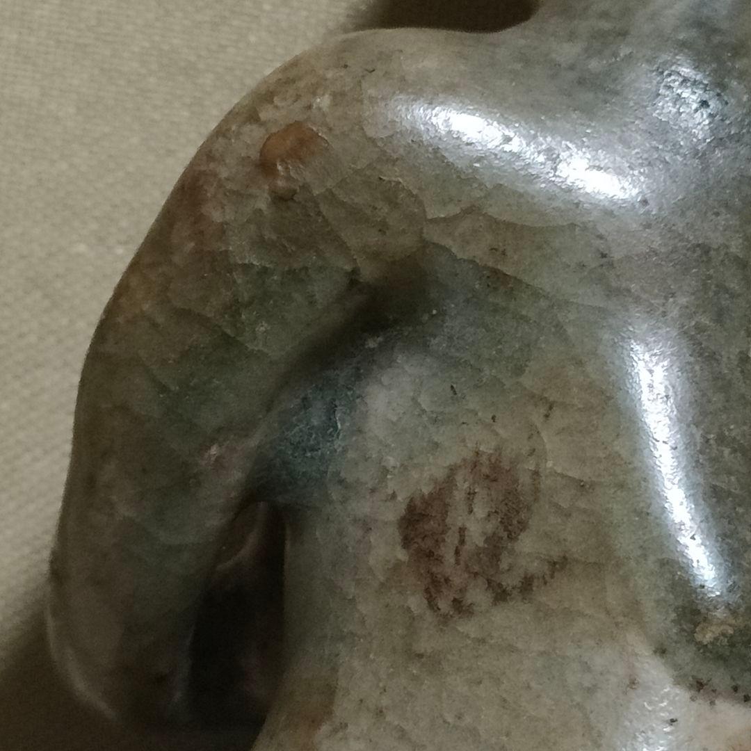 スンコロク　宋胡録人形　タイ国　骨董アンティーク　母子像　時代物