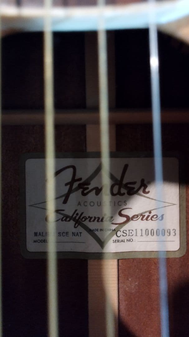 Y*i様 FENDER MALIBU SCE NAT