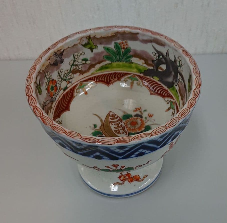 古伊万里の色絵杯洗 骨董