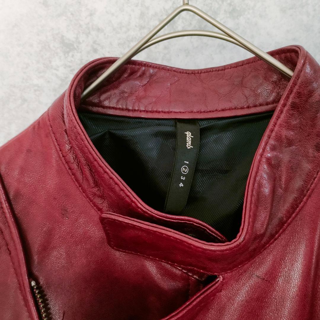 glamb　羊革　レザージャケット　シングル　 赤　メンズ