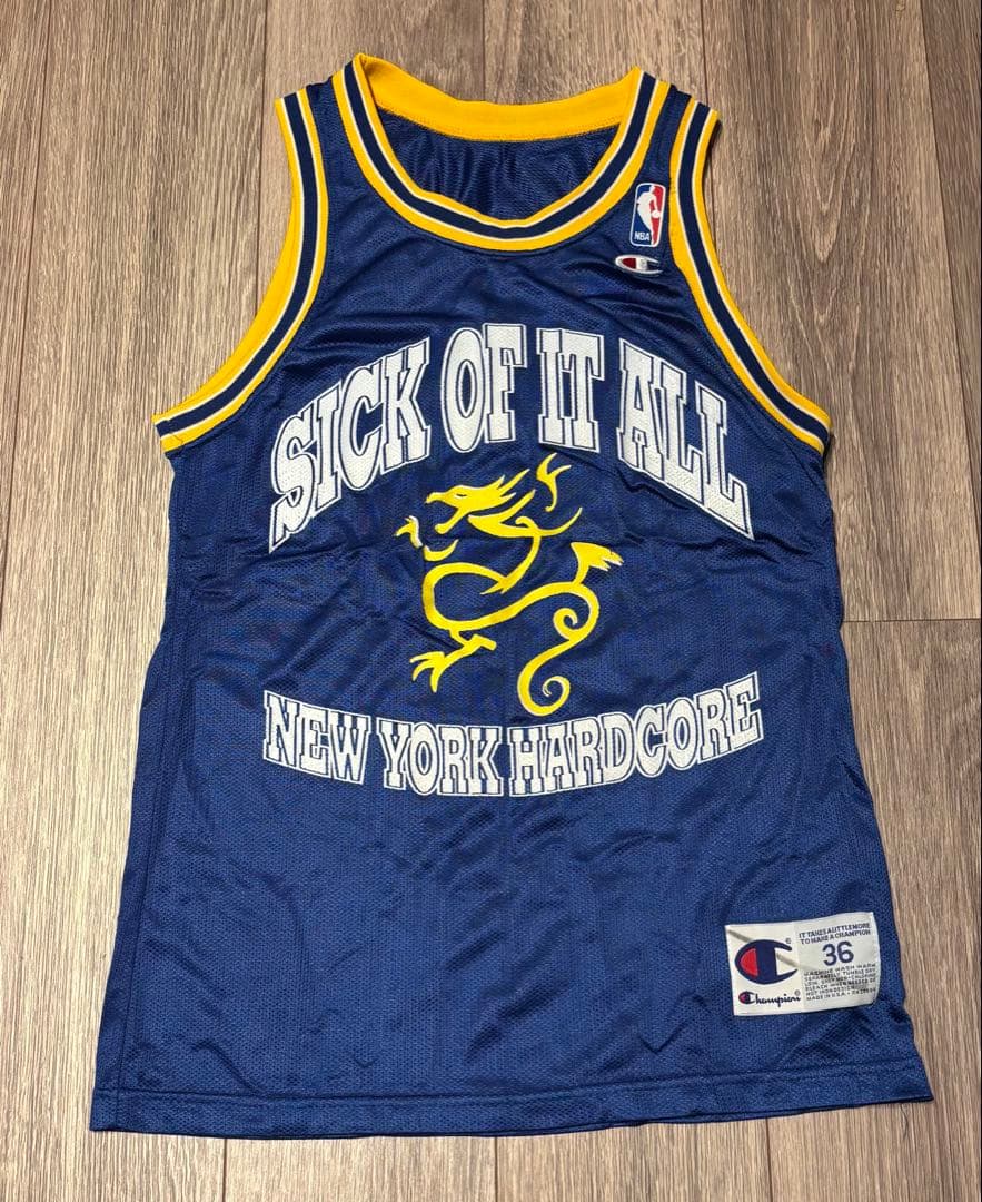 ビンテージSICK OF IT ALL NBA championバスケジャージ