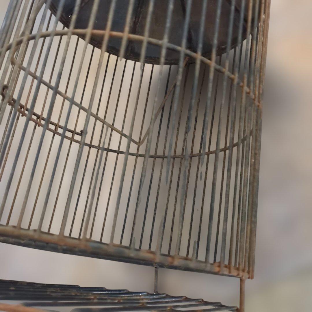 レトロ　鳥かご　シャビー　ガーデニング　鉄　アイアン　花入