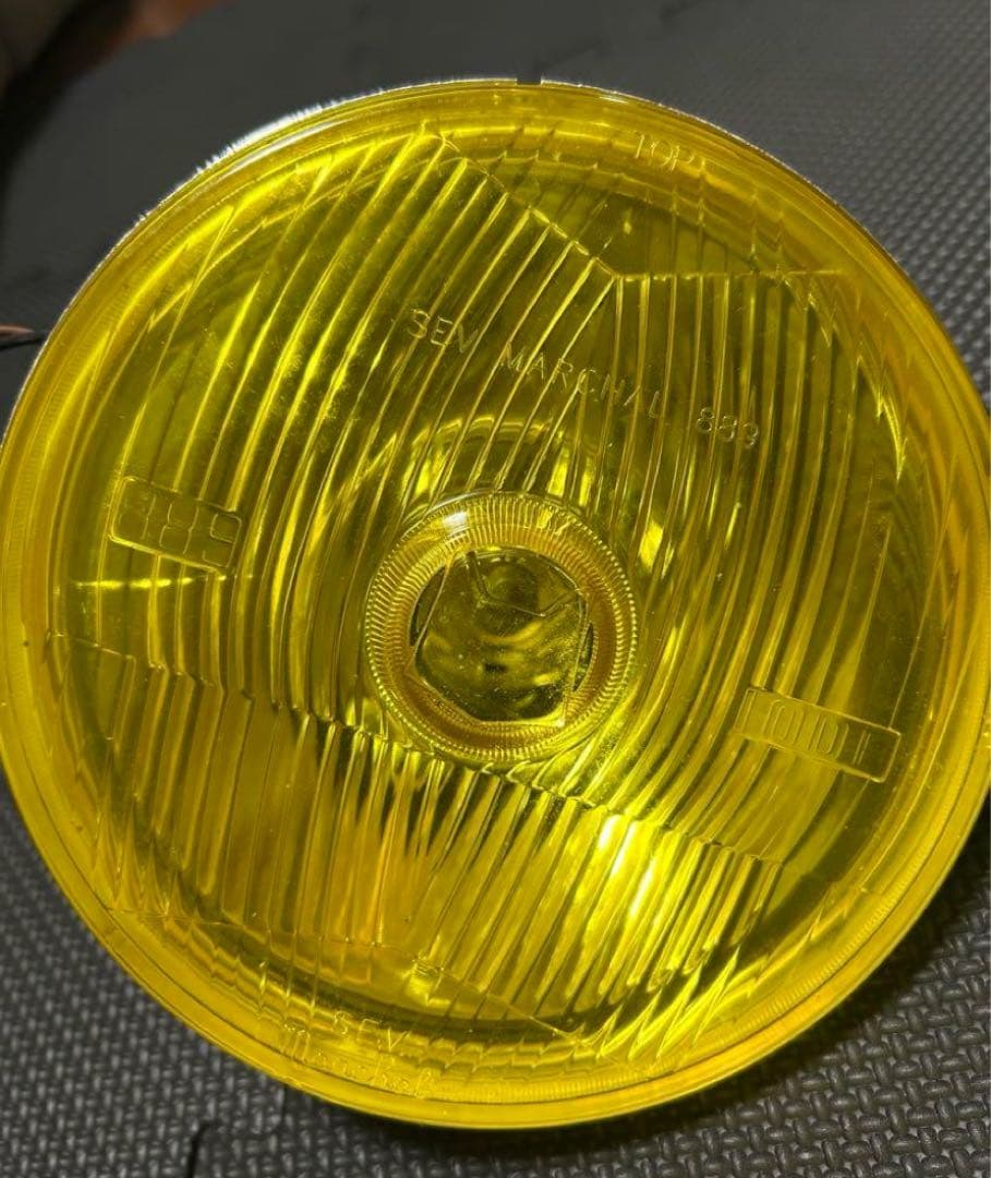 旧車マーシャルヘッドライト889イエローライト イエローレンズ　180パイ