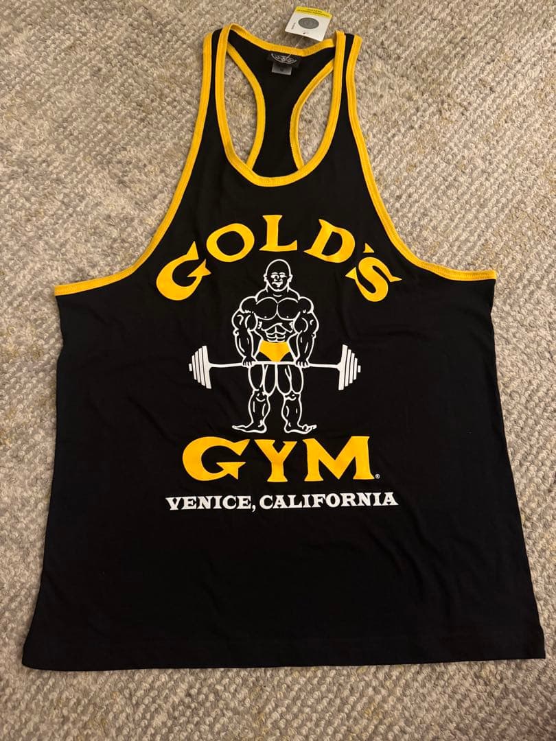 ゴールドジムストリンガータンクトップ　LAベニスロゴ入り