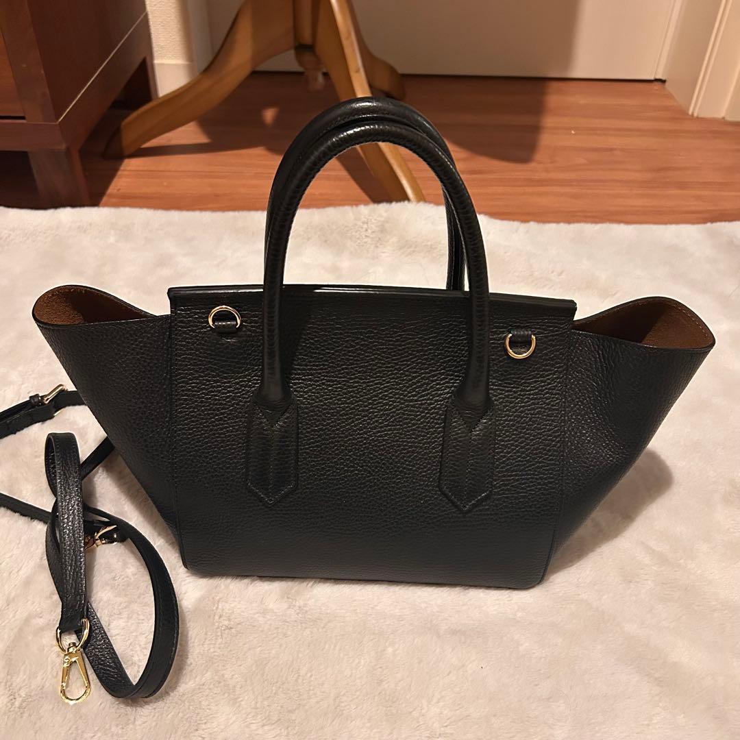 CHRISTIAN VILLA ブラックトートバッグ　ショルダーバッグ