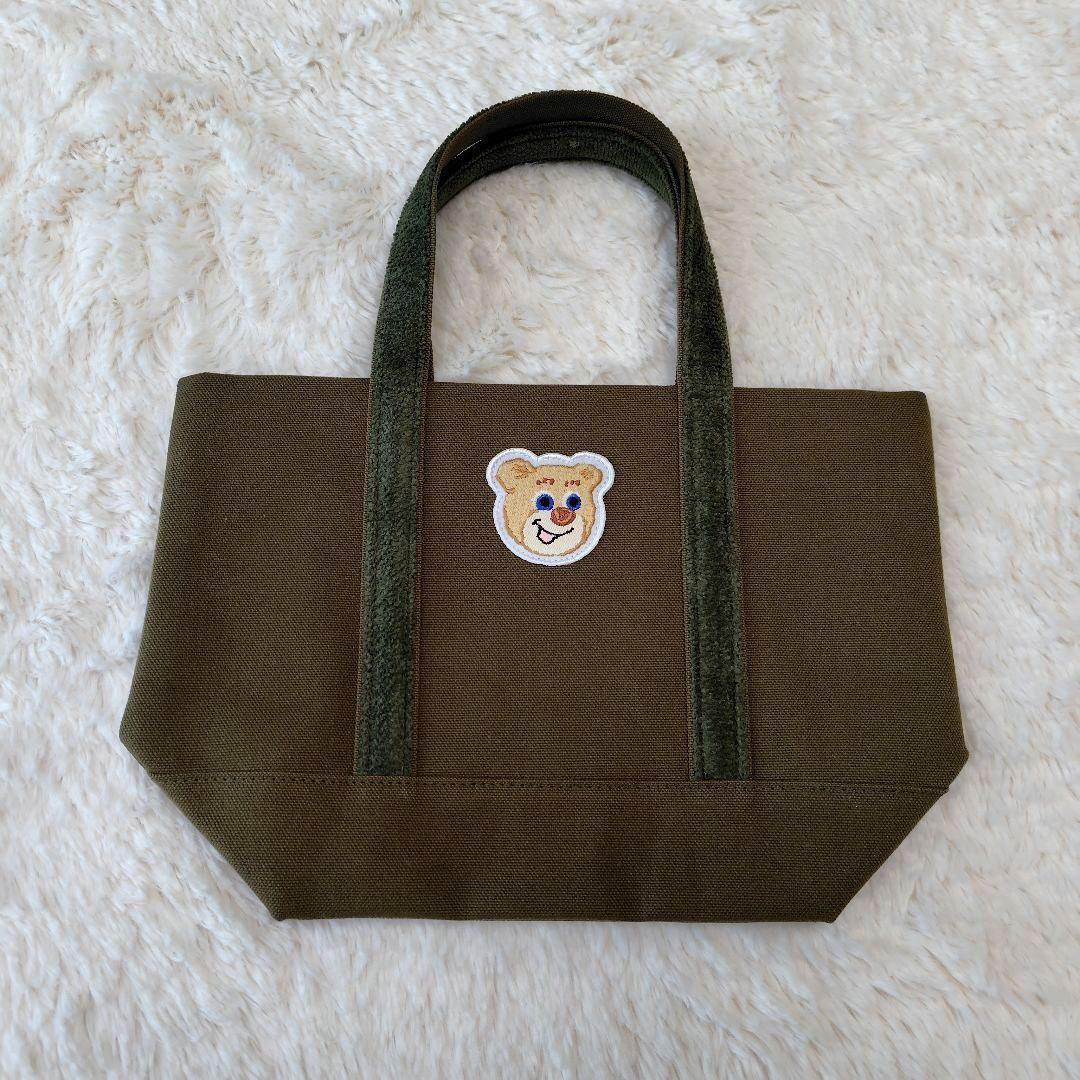 LOVERARY BY FEILER オールドテディ　ワッペントートバッグカーキ