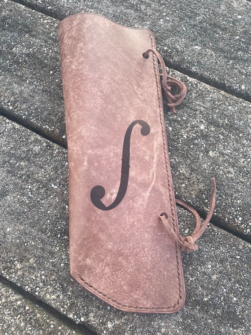 コントラバス　ウッドベース弓ホルスター【MAYA T.MORO】　F字孔彫刻