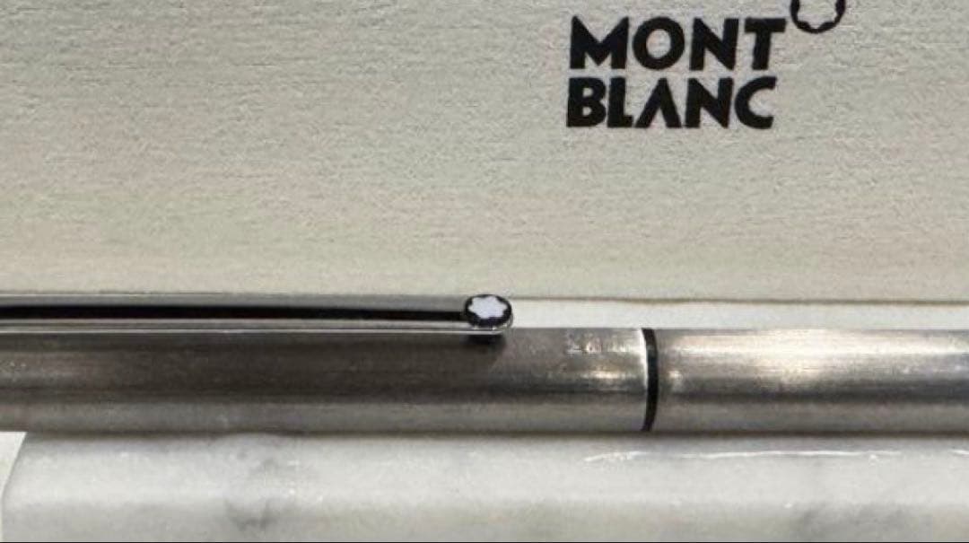 【極美品】モンブラン 2色ボールペン シルバー（リフィルセット）