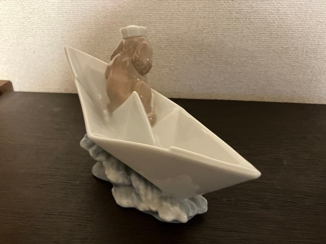 【むー】LLADRO / リヤドロ　犬　「お舟に乗って」