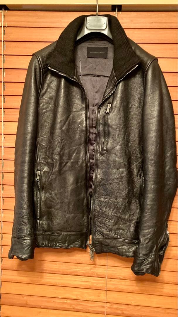 美品☆ ジュンハシモト インナーライダース レザージャケット