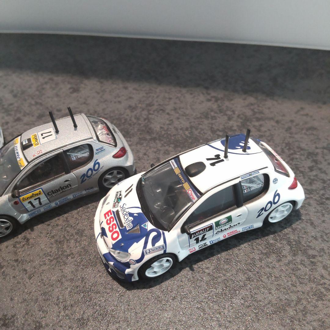 プジョー　ラリーカーコレクション　1/64　ミニカー5台セット
