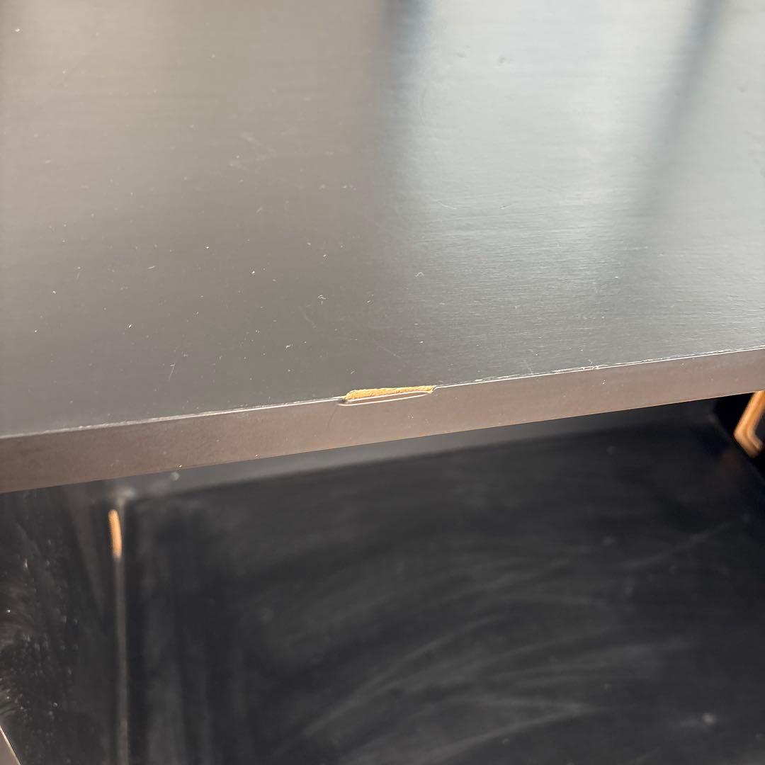 DJ機材用 黒の木製テーブル　ターンテーブル台　レジカウンター　中古