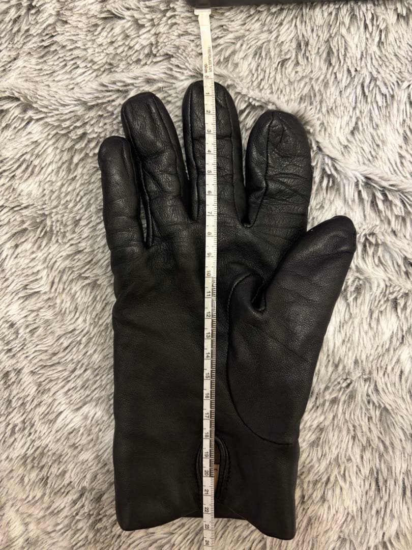 DENTS 黒 レザーグローブ 手袋 カシミヤライニング