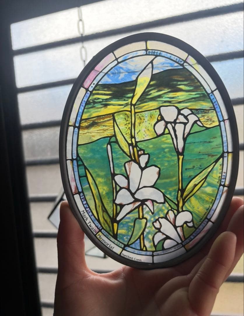 レア ルイスティファニー 百合　ユリ　ステンドグラス