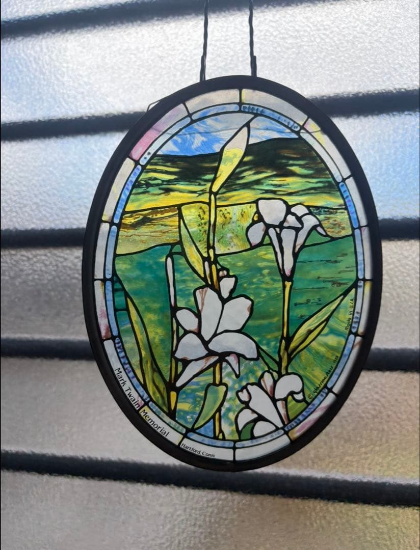 レア ルイスティファニー 百合　ユリ　ステンドグラス