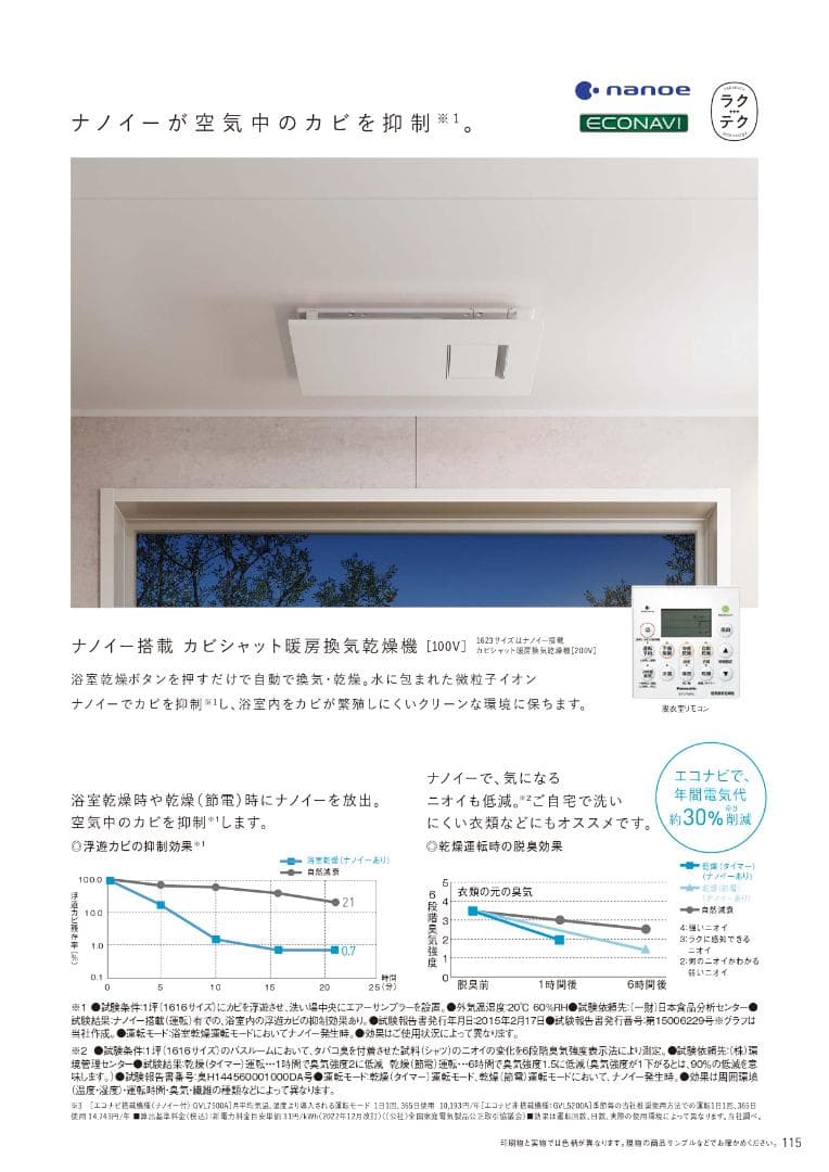 Panasonic 換気扇 バス換気乾燥機 新品同様 100V 浴室暖房