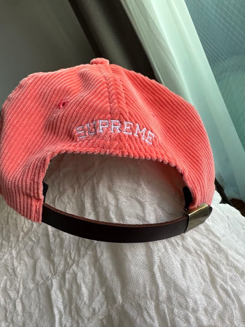 Supreme コーデュロイキャップ オレンジ