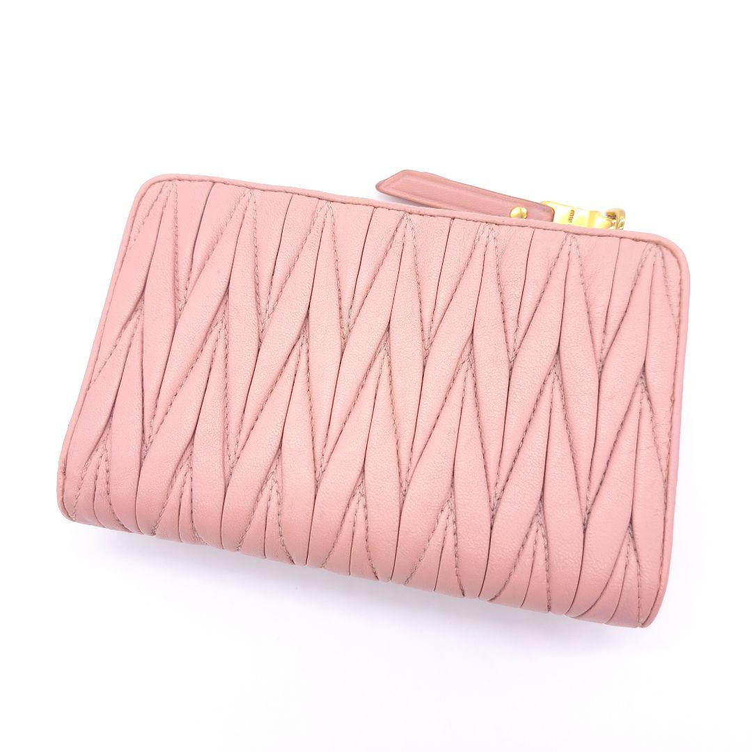 miu miu ミュウミュウ マテラッセ 二つ折り 財布 ORCHIDEA