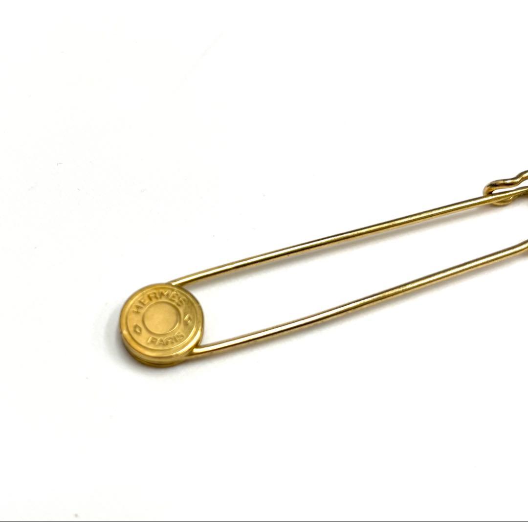 パ*ダ様 エルメス HERMES セリエ ピン ブローチ 安全ピン ゴールド ロ