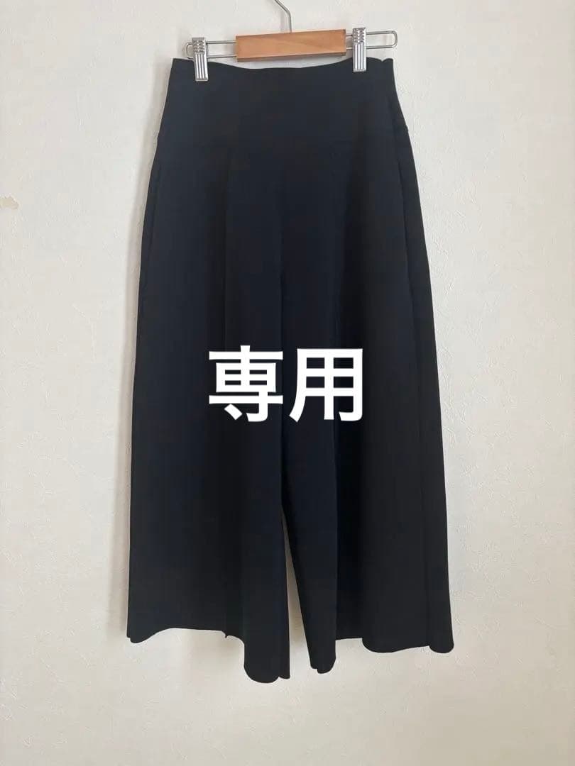 美品　FOXEY NEWYORK ニットパンツ　ワイド　ガウチョ　38 黒