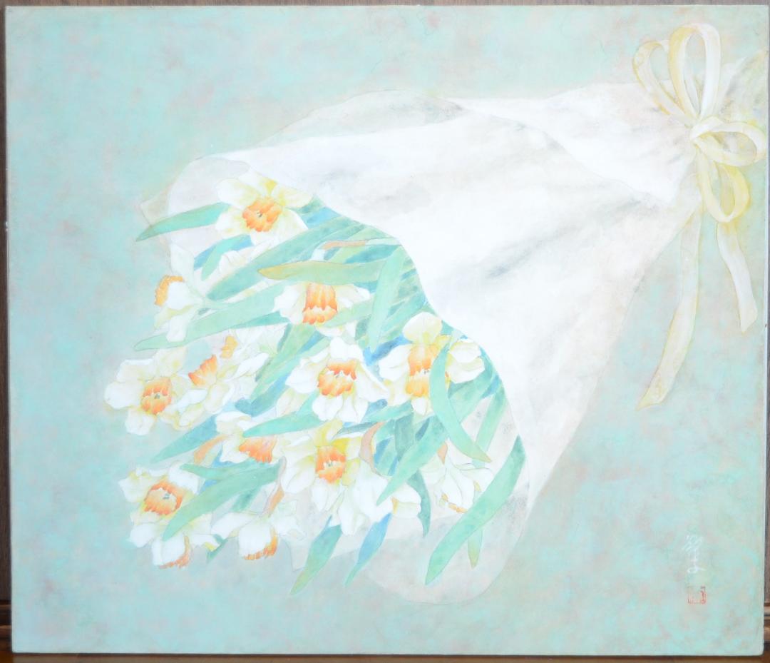 【作品名 「花束」 岩絵の具 日本画】東山魁夷の流派