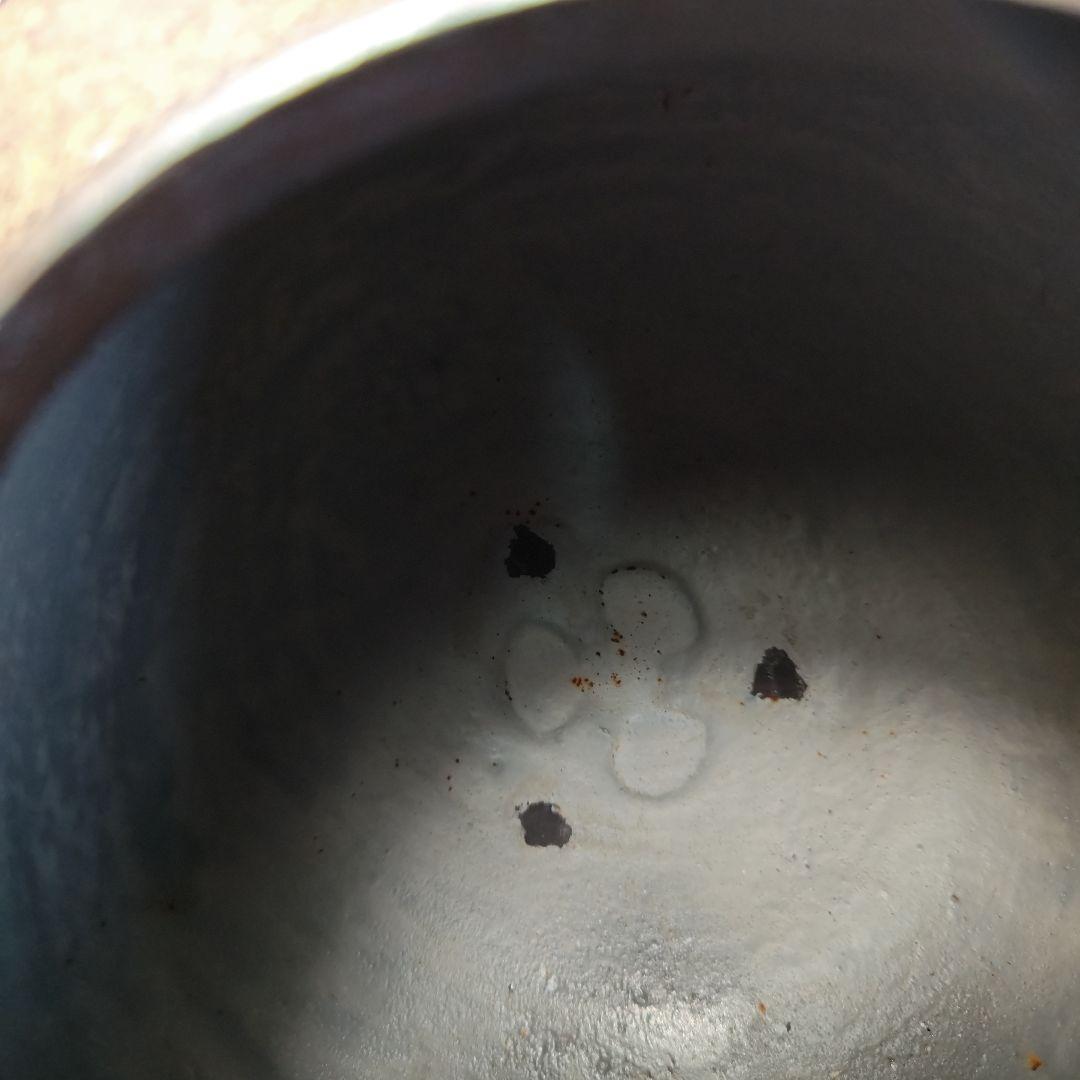 イ761 釜『釜師　橋本辰敏』『阿古陀釜　鉄釜　共箱』釜鐶付　茶道具