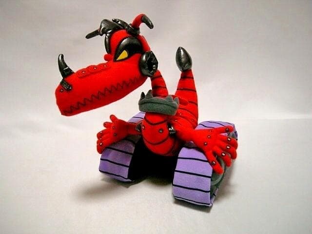 ◆fcolection　レッドドラゴン　戦車　ぬいぐるみ◆可動：顔・首・尻尾◆