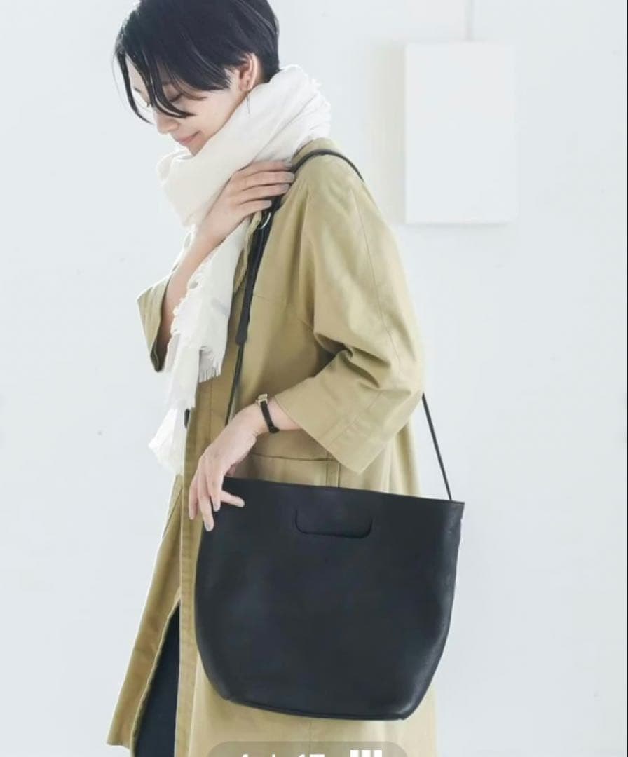 Ense 2WAYレザートート ブラック