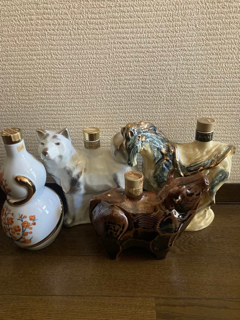 【空瓶】サントリーローヤル干支ボトル4本セット