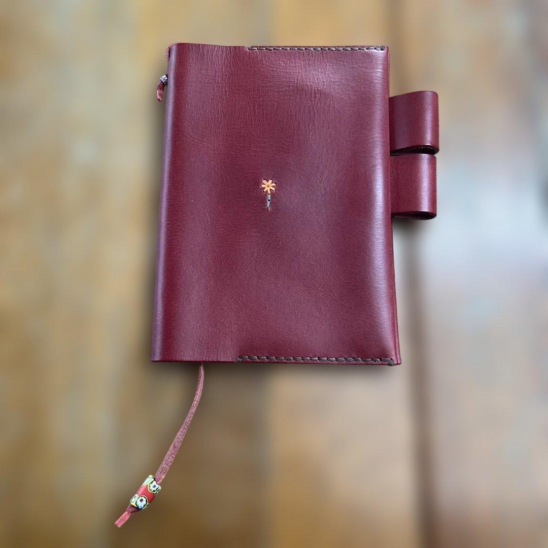 Henry Cuirアンリークイールのほぼ日手帳カバー　赤 BORDEAUX