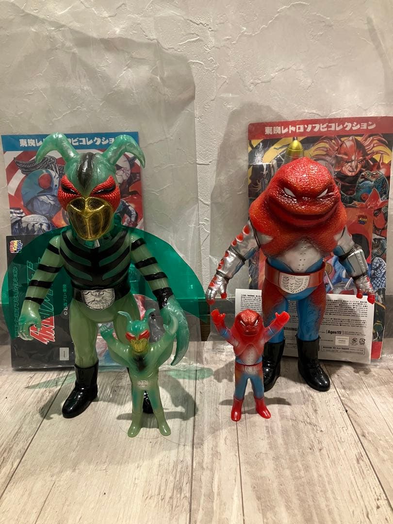 東映レトロソフビコレクション 仮面ライダー カマキリ男 ミサイルヤモリ