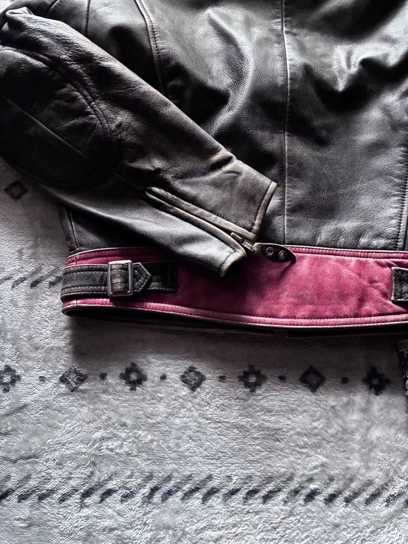 90sビンテージシングルライダースジャケット レザーバイカージャケット