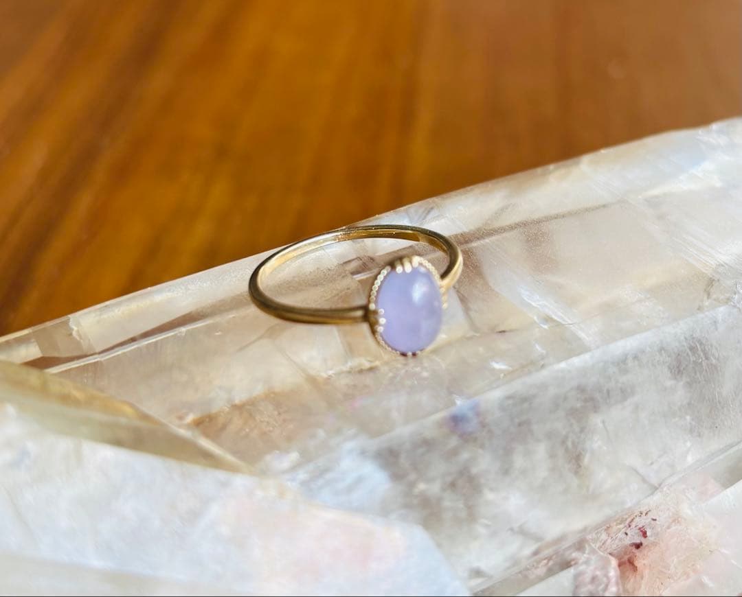 ラベンダー翡翠10K 13号リング | TOCCAジュエリー