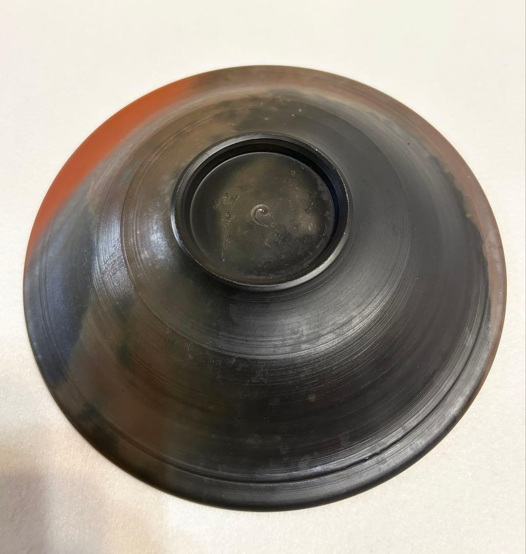 ● 小西洋平 窯変 菓子器 陶芸 皿 木箱 共箱 日本工芸会正会員