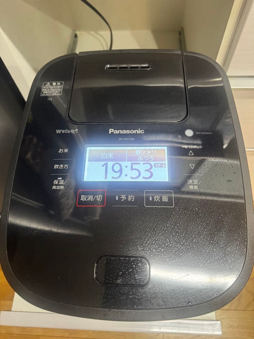 panasonic 圧力IH炊飯器SR-VSX180 2019年製　稼働品