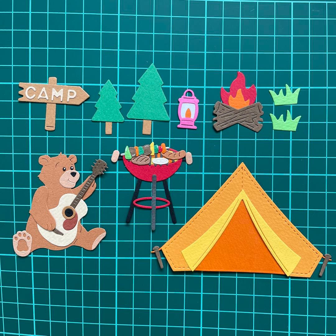 キャンプ サンプル ♡ クラフトパンチ ダイカット アルバム作り