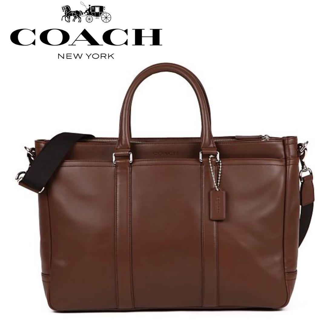 【美品】COACH レキシントンレザー メトロポリタントート ブラウン 3室