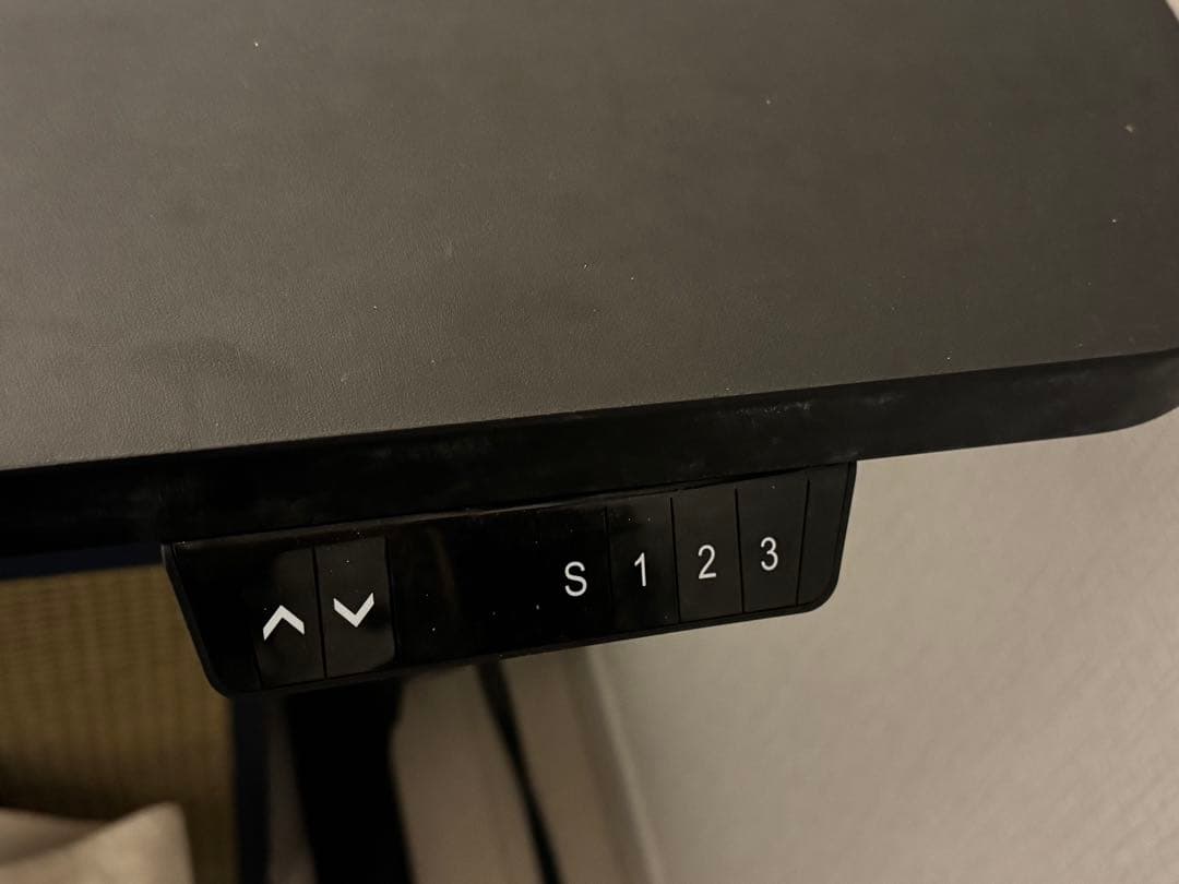 【美品】電動昇降テーブル・ブラック