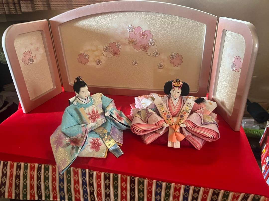 雛人形 親王飾り 収納飾りセット 新品同様 桜柄 値引き相談可