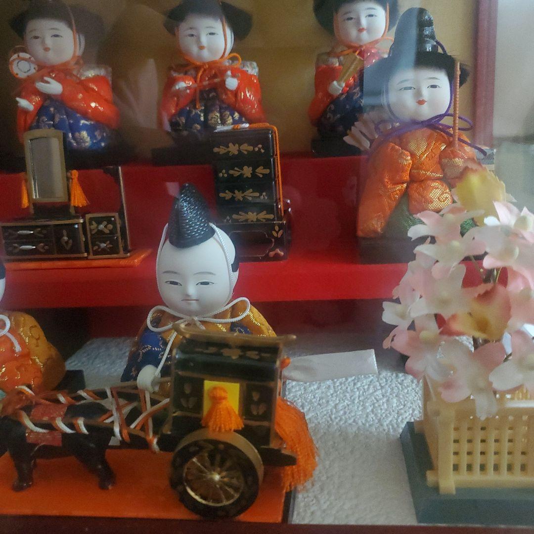 ひな人形セット、勢揃い