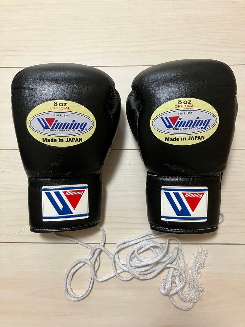winning ウィニングボクシンググローブ ブラック 8オンス MS-200