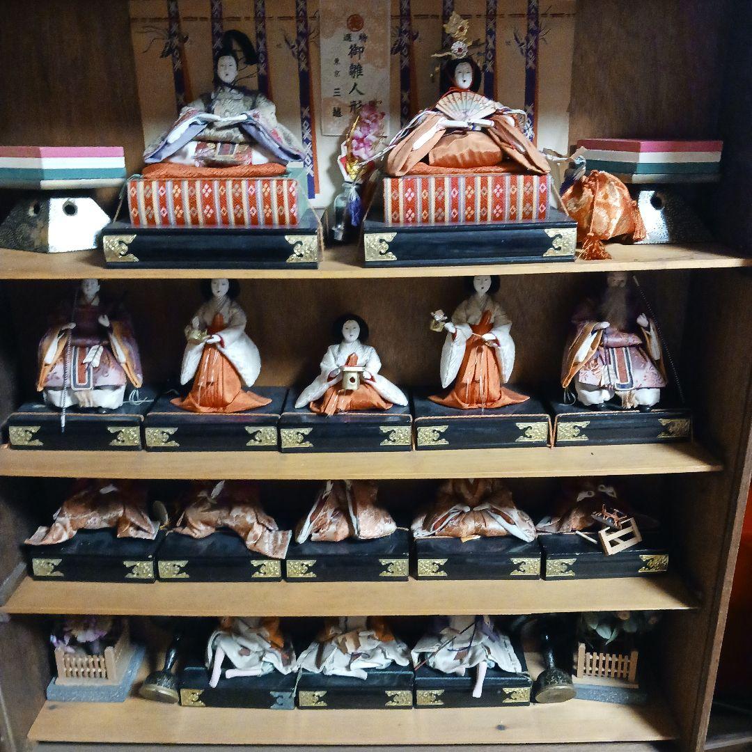箱型雛飾り　三越15人揃い