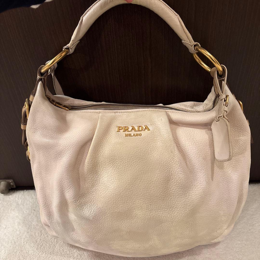 PRADA ベージュ ショルダーバッグ