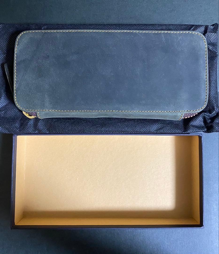 禿*照様 バハギア　廣瀬鐵筆堂　ペンケース クレイジーホース/オリーブ　7本差し