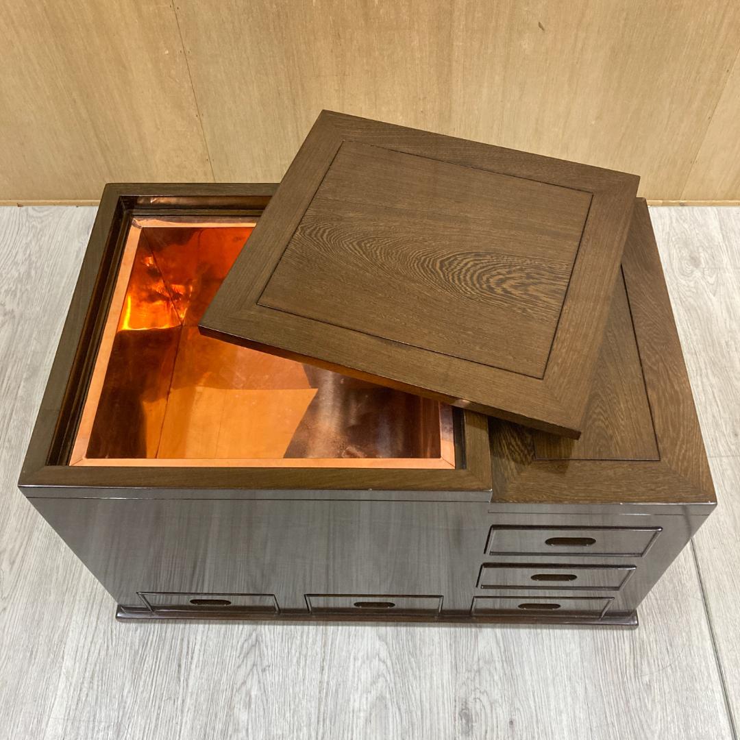 囲炉裏テーブル　火鉢　 引き出し付き 　 昭和レトロ 古民家　民芸