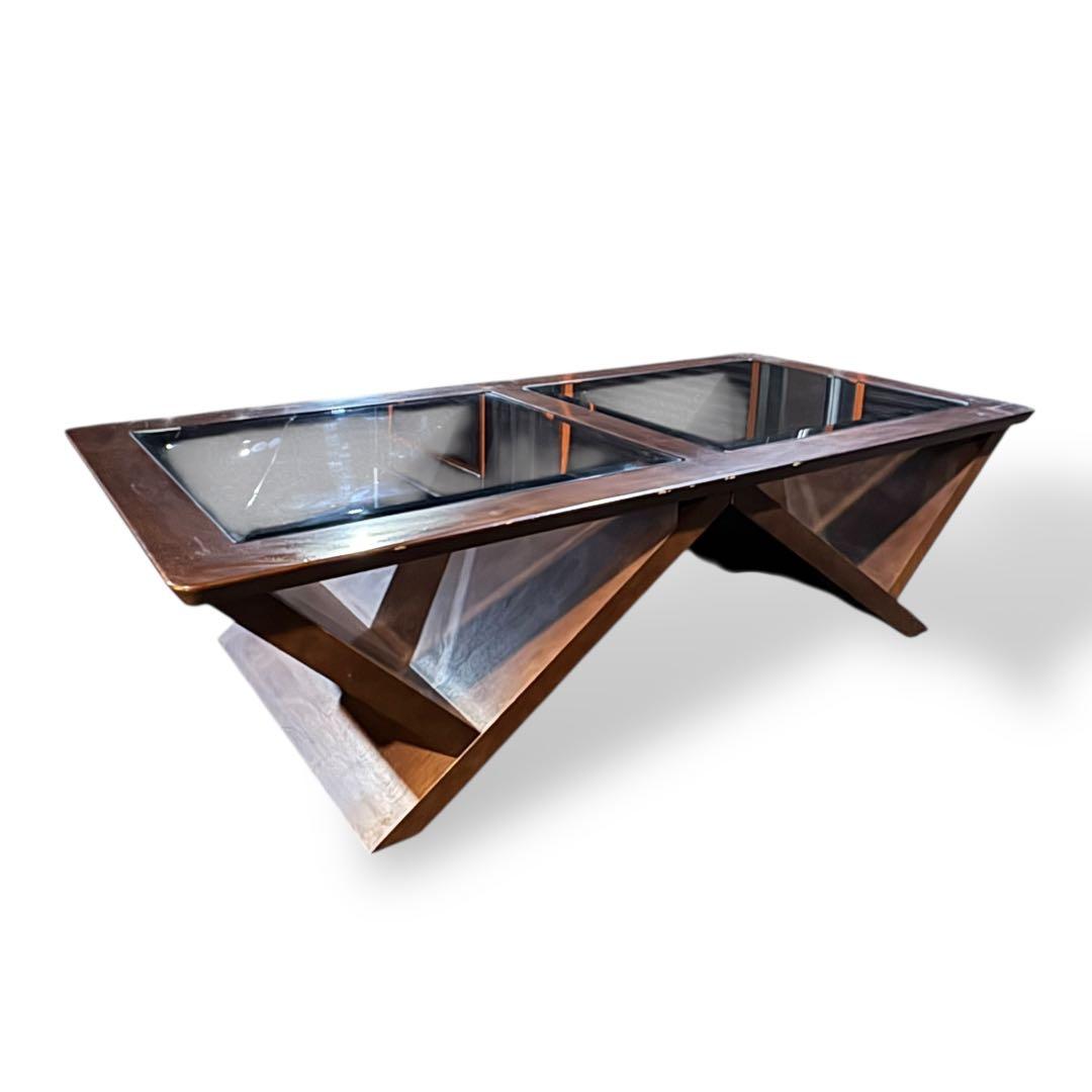 マルニ 木工 ガラス天板 ローテーブル｜モダンデザイン