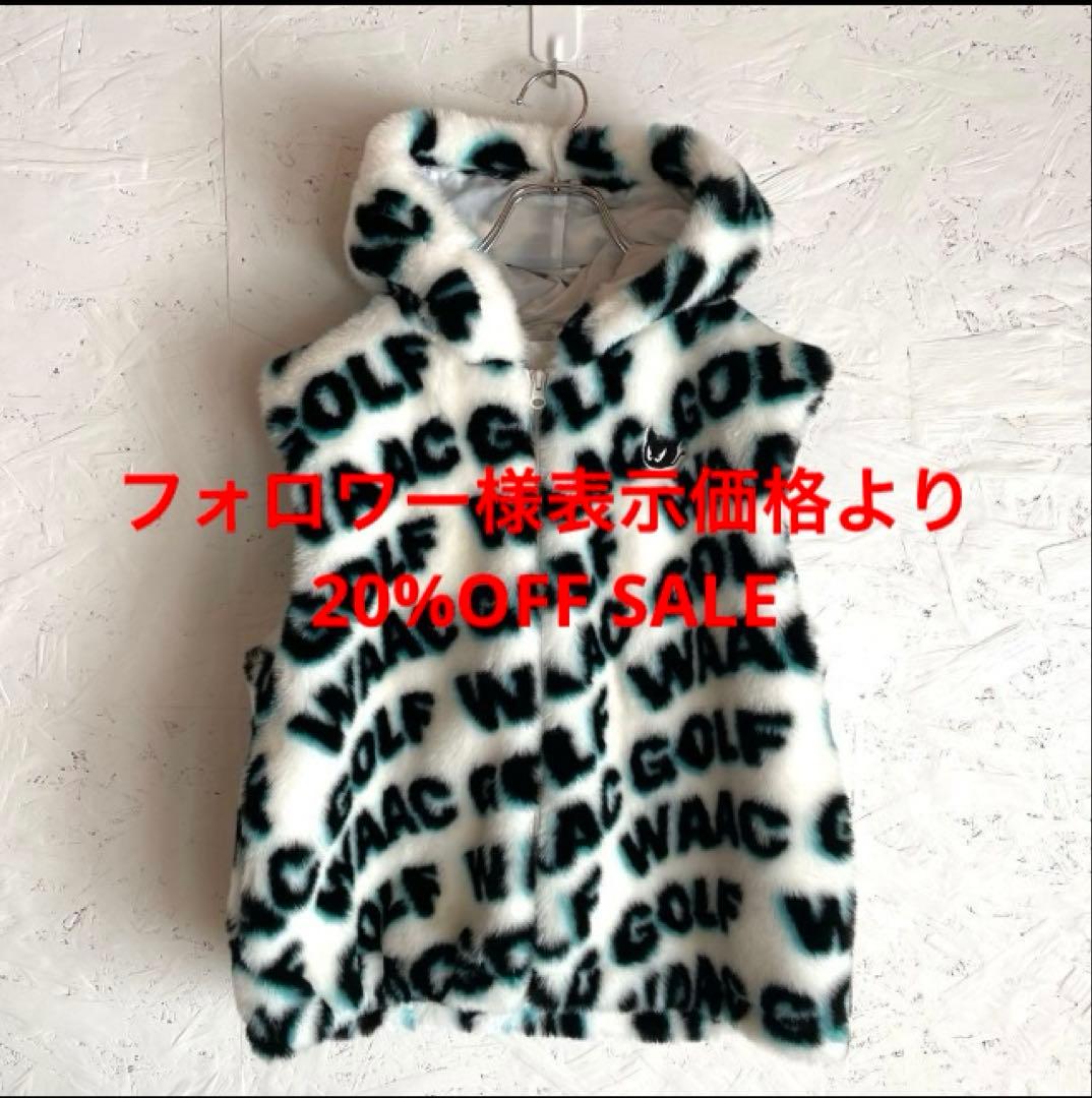 ゴルフウェア【WAAC】エコファーロゴフーディーベスト　ファーベスト　2