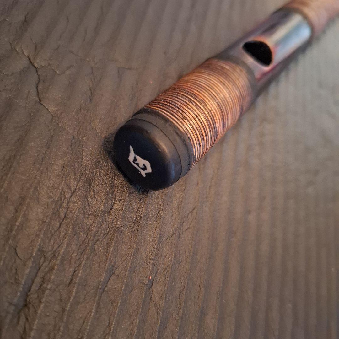 篠笛　古典調　７穴　四本調子　天地胴巻き　燻風仕上げ