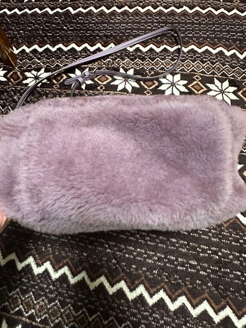 COACH ファーショルダーバッグ パープル